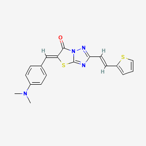 (5Z)-5-[4-(dimethylamino)benzylidene]-2-[(E)-2-(thiophen-2-yl)ethenyl][1,3]thiazolo[3,2-b][1,2,4]triazol-6(5H)-one