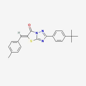 molecular formula C22H21N3OS B11127423 (5Z)-2-(4-tert-butylphenyl)-5-(4-methylbenzylidene)[1,3]thiazolo[3,2-b][1,2,4]triazol-6(5H)-one 