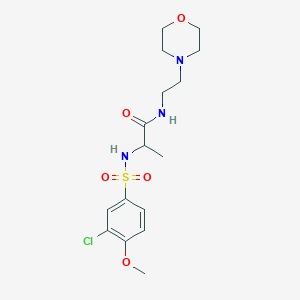 2-(3-Chloro-4-methoxy-benzenesulfonylamino)-N-(2-morpholin-4-yl-ethyl)-propionamide