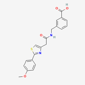 3-[({[2-(4-Methoxyphenyl)-1,3-thiazol-4-yl]acetyl}amino)methyl]benzoic acid