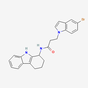 molecular formula C23H22BrN3O B11127460 3-(5-bromo-1H-indol-1-yl)-N-(2,3,4,9-tetrahydro-1H-carbazol-1-yl)propanamide 