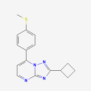 molecular formula C16H16N4S B11127488 2-Cyclobutyl-7-[4-(methylsulfanyl)phenyl][1,2,4]triazolo[1,5-a]pyrimidine 