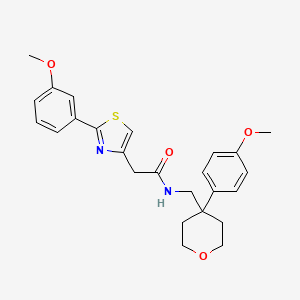 N-{[4-(4-methoxyphenyl)tetrahydro-2H-pyran-4-yl]methyl}-2-[2-(3-methoxyphenyl)-1,3-thiazol-4-yl]acetamide