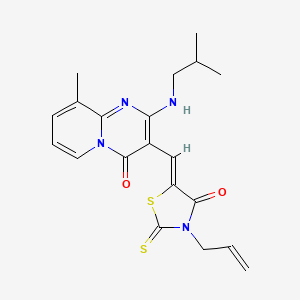 molecular formula C20H22N4O2S2 B11127510 3-allyl-5-{(Z)-1-[2-(isobutylamino)-9-methyl-4-oxo-4H-pyrido[1,2-a]pyrimidin-3-yl]methylidene}-2-thioxo-1,3-thiazolan-4-one 