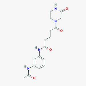 molecular formula C17H22N4O4 B11127524 N-[3-(acetylamino)phenyl]-5-oxo-5-(3-oxopiperazino)pentanamide 