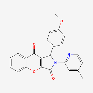 molecular formula C24H18N2O4 B11127549 1-(4-Methoxyphenyl)-2-(4-methylpyridin-2-yl)-1,2-dihydrochromeno[2,3-c]pyrrole-3,9-dione 