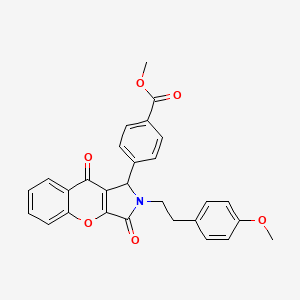 Methyl 4-{2-[2-(4-methoxyphenyl)ethyl]-3,9-dioxo-1,2,3,9-tetrahydrochromeno[2,3-c]pyrrol-1-yl}benzoate