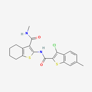 3-chloro-6-methyl-N-[3-(methylcarbamoyl)-4,5,6,7-tetrahydro-1-benzothiophen-2-yl]-1-benzothiophene-2-carboxamide