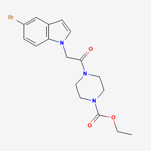 ethyl 4-[(5-bromo-1H-indol-1-yl)acetyl]-1-piperazinecarboxylate