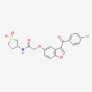 2-({3-[(4-chlorophenyl)carbonyl]-1-benzofuran-5-yl}oxy)-N-(1,1-dioxidotetrahydrothiophen-3-yl)acetamide