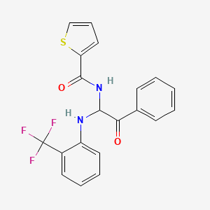 N-(2-oxo-2-phenyl-1-{[2-(trifluoromethyl)phenyl]amino}ethyl)thiophene-2-carboxamide