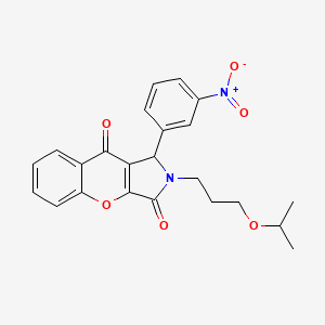 1-(3-Nitrophenyl)-2-[3-(propan-2-yloxy)propyl]-1,2-dihydrochromeno[2,3-c]pyrrole-3,9-dione