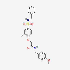 2-[4-(benzylsulfamoyl)-2-methylphenoxy]-N-(4-methoxybenzyl)acetamide