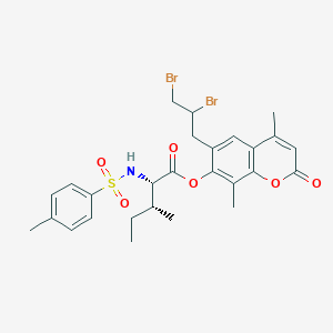 6-(2,3-dibromopropyl)-4,8-dimethyl-2-oxo-2H-chromen-7-yl N-[(4-methylphenyl)sulfonyl]-L-isoleucinate