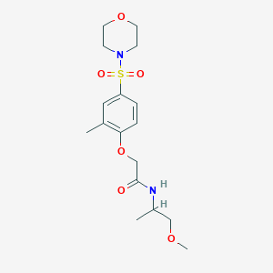 N-(1-methoxypropan-2-yl)-2-[2-methyl-4-(morpholin-4-ylsulfonyl)phenoxy]acetamide