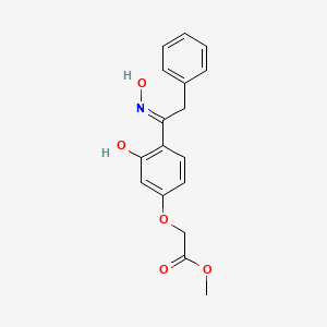 methyl {3-hydroxy-4-[(1E)-N-hydroxy-2-phenylethanimidoyl]phenoxy}acetate