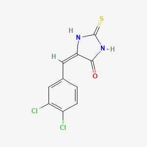 molecular formula C10H6Cl2N2OS B11127680 (5E)-5-[(3,4-dichlorophenyl)methylidene]-2-sulfanylideneimidazolidin-4-one 