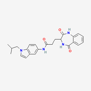 3-(2,5-dioxo-2,3,4,5-tetrahydro-1H-1,4-benzodiazepin-3-yl)-N-[1-(2-methylpropyl)-1H-indol-5-yl]propanamide