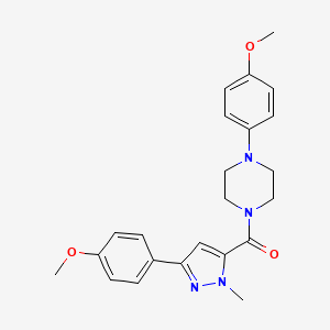 [3-(4-methoxyphenyl)-1-methyl-1H-pyrazol-5-yl][4-(4-methoxyphenyl)piperazino]methanone