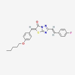 (5Z)-2-[(E)-2-(4-fluorophenyl)ethenyl]-5-[4-(pentyloxy)benzylidene][1,3]thiazolo[3,2-b][1,2,4]triazol-6(5H)-one