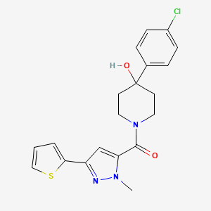 [4-(4-chlorophenyl)-4-hydroxypiperidino][1-methyl-3-(2-thienyl)-1H-pyrazol-5-yl]methanone