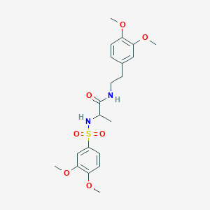 N-[2-(3,4-dimethoxyphenyl)ethyl]-N~2~-[(3,4-dimethoxyphenyl)sulfonyl]alaninamide