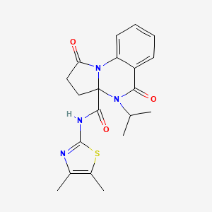 N-(4,5-dimethyl-1,3-thiazol-2-yl)-4-isopropyl-1,5-dioxo-2,3,4,5-tetrahydropyrrolo[1,2-a]quinazoline-3a(1H)-carboxamide