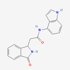 molecular formula C18H15N3O2 B11127816 N-(1H-indol-4-yl)-2-(3-oxo-2,3-dihydro-1H-isoindol-1-yl)acetamide 