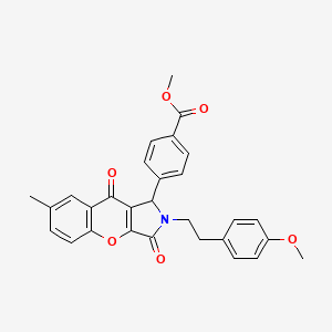 Methyl 4-{2-[2-(4-methoxyphenyl)ethyl]-7-methyl-3,9-dioxo-1,2,3,9-tetrahydrochromeno[2,3-c]pyrrol-1-yl}benzoate