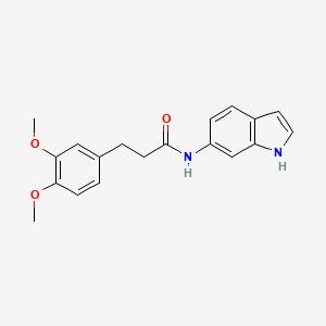 molecular formula C19H20N2O3 B11127835 3-(3,4-dimethoxyphenyl)-N-(1H-indol-6-yl)propanamide 