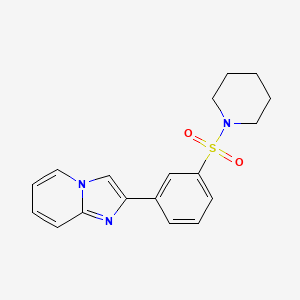 molecular formula C18H19N3O2S B11127852 2-(3-Piperidin-1-ylsulfonylphenyl)imidazo[1,2-a]pyridine 