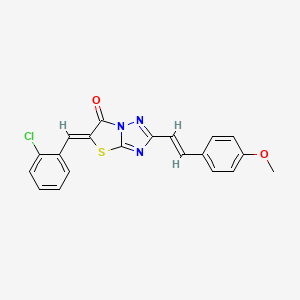 (5Z)-5-(2-chlorobenzylidene)-2-[(E)-2-(4-methoxyphenyl)ethenyl][1,3]thiazolo[3,2-b][1,2,4]triazol-6(5H)-one