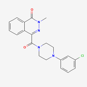 molecular formula C20H19ClN4O2 B11127892 4-{[4-(3-chlorophenyl)piperazino]carbonyl}-2-methyl-1(2H)-phthalazinone 