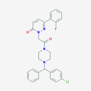 2-(2-{4-[(4-chlorophenyl)(phenyl)methyl]piperazin-1-yl}-2-oxoethyl)-6-(2-fluorophenyl)pyridazin-3(2H)-one