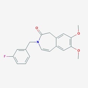 3-(3-fluorobenzyl)-7,8-dimethoxy-1,3-dihydro-2H-3-benzazepin-2-one