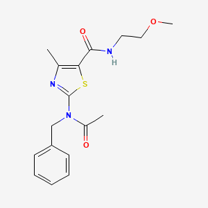 molecular formula C17H21N3O3S B11127920 2-[acetyl(benzyl)amino]-N-(2-methoxyethyl)-4-methyl-1,3-thiazole-5-carboxamide 