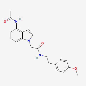 molecular formula C21H23N3O3 B11127928 2-[4-(acetylamino)-1H-indol-1-yl]-N-(4-methoxyphenethyl)acetamide 