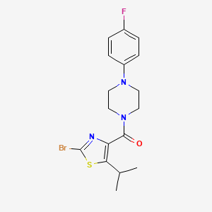 (2-Bromo-5-isopropyl-1,3-thiazol-4-yl)[4-(4-fluorophenyl)piperazino]methanone