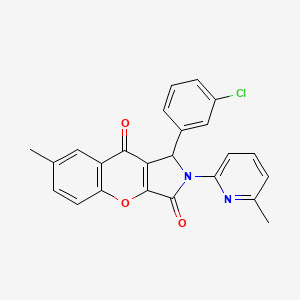 1-(3-Chlorophenyl)-7-methyl-2-(6-methylpyridin-2-yl)-1,2-dihydrochromeno[2,3-c]pyrrole-3,9-dione