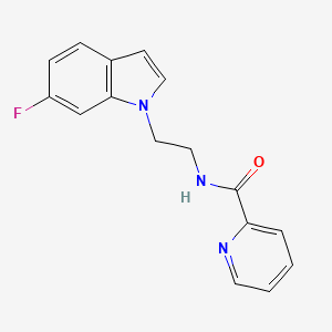 molecular formula C16H14FN3O B11127969 N-[2-(6-fluoro-1H-indol-1-yl)ethyl]-2-pyridinecarboxamide 