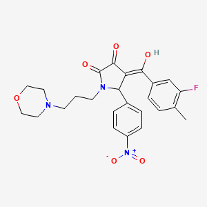 4-[(3-fluoro-4-methylphenyl)carbonyl]-3-hydroxy-1-[3-(morpholin-4-yl)propyl]-5-(4-nitrophenyl)-1,5-dihydro-2H-pyrrol-2-one