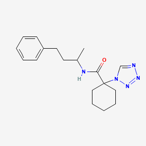 molecular formula C18H25N5O B11127996 N-(1-methyl-3-phenylpropyl)-1-(1H-1,2,3,4-tetraazol-1-yl)-1-cyclohexanecarboxamide 