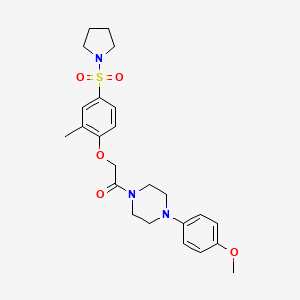 1-[4-(4-Methoxyphenyl)piperazin-1-yl]-2-[2-methyl-4-(pyrrolidin-1-ylsulfonyl)phenoxy]ethanone