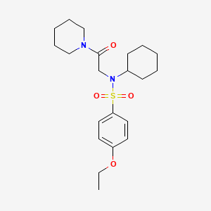 N-cyclohexyl-4-ethoxy-N-[2-oxo-2-(piperidin-1-yl)ethyl]benzenesulfonamide