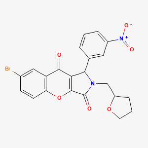 7-Bromo-1-(3-nitrophenyl)-2-(tetrahydrofuran-2-ylmethyl)-1,2-dihydrochromeno[2,3-c]pyrrole-3,9-dione