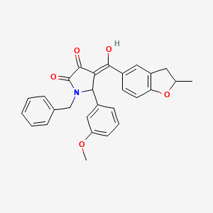 1-benzyl-3-hydroxy-5-(3-methoxyphenyl)-4-[(2-methyl-2,3-dihydro-1-benzofuran-5-yl)carbonyl]-1,5-dihydro-2H-pyrrol-2-one