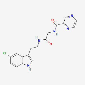 molecular formula C17H16ClN5O2 B11128033 N-(2-{[2-(5-chloro-1H-indol-3-yl)ethyl]amino}-2-oxoethyl)-2-pyrazinecarboxamide 