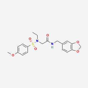 N-(1,3-benzodioxol-5-ylmethyl)-N~2~-ethyl-N~2~-[(4-methoxyphenyl)sulfonyl]glycinamide