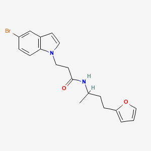 molecular formula C19H21BrN2O2 B11128092 3-(5-bromo-1H-indol-1-yl)-N-[4-(furan-2-yl)butan-2-yl]propanamide 