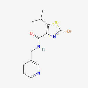 molecular formula C13H14BrN3OS B11128115 2-bromo-5-isopropyl-N-(3-pyridylmethyl)-1,3-thiazole-4-carboxamide 